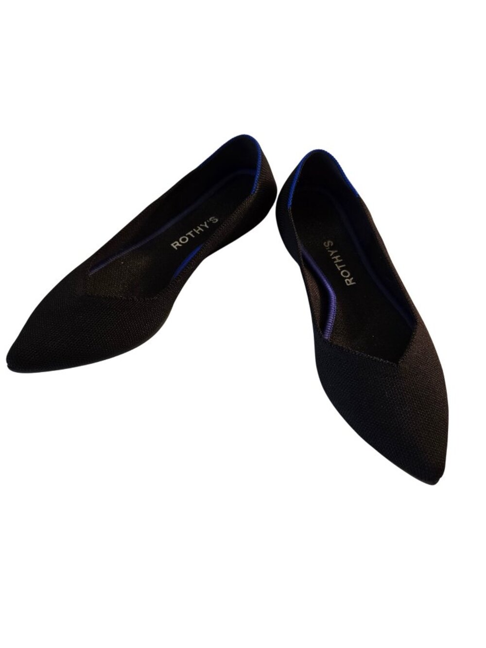 Rothy's The Point Black Pointed Toe Flats Size 8